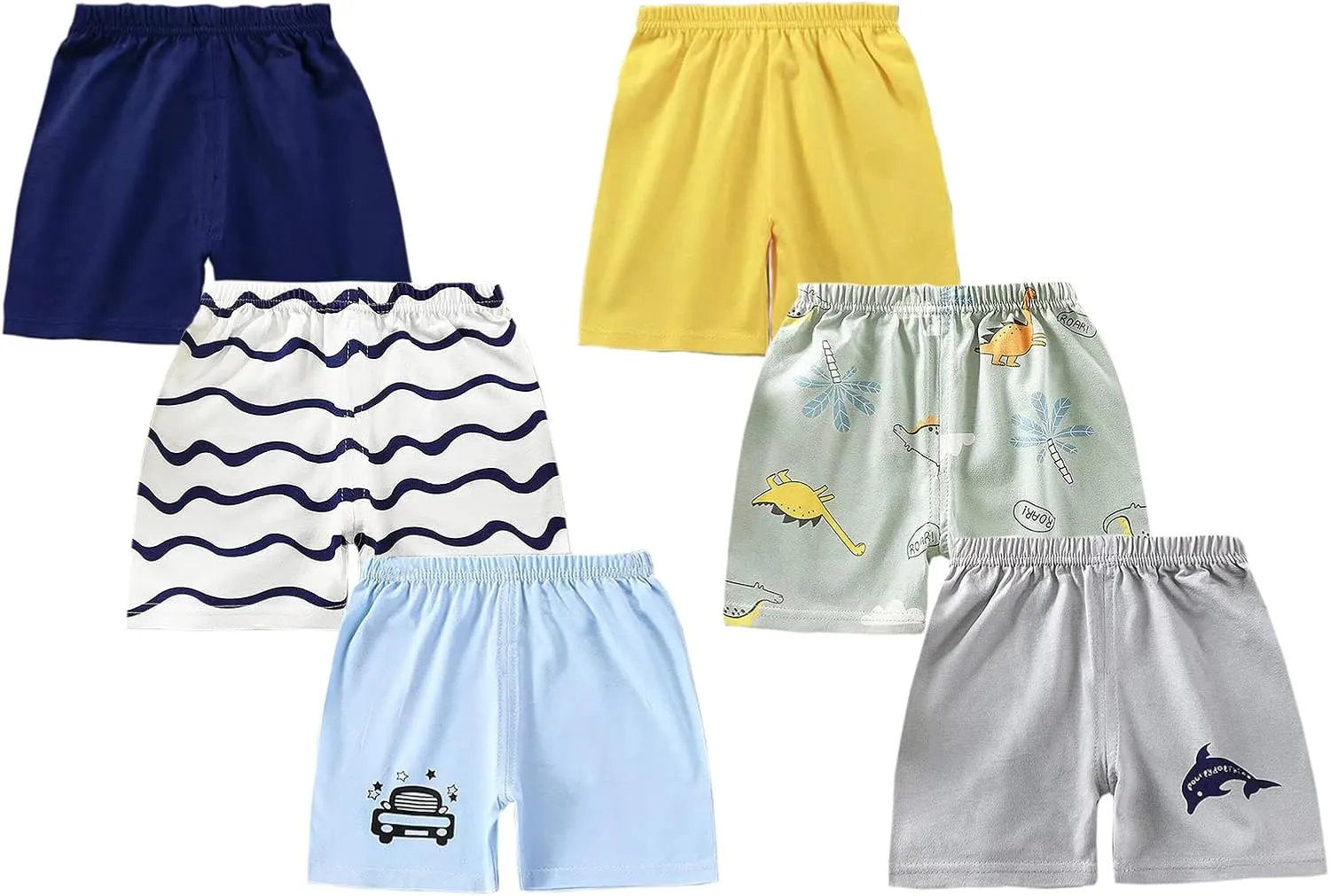 Toddler Shorts for Baby Boy Cotton Athletic Shorts-Boys Track Short Pants Multipack