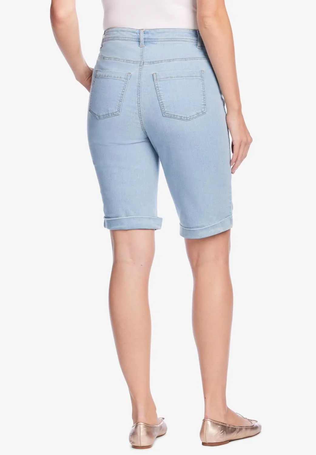 Woman Within Women's Plus Size Stretch Denim Jean Bermuda Short