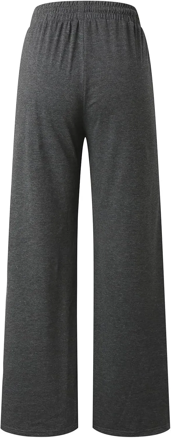 Women Cotton Linen Summer Boho Pants High Waist Ankle Length Plus Size Trouser Travel