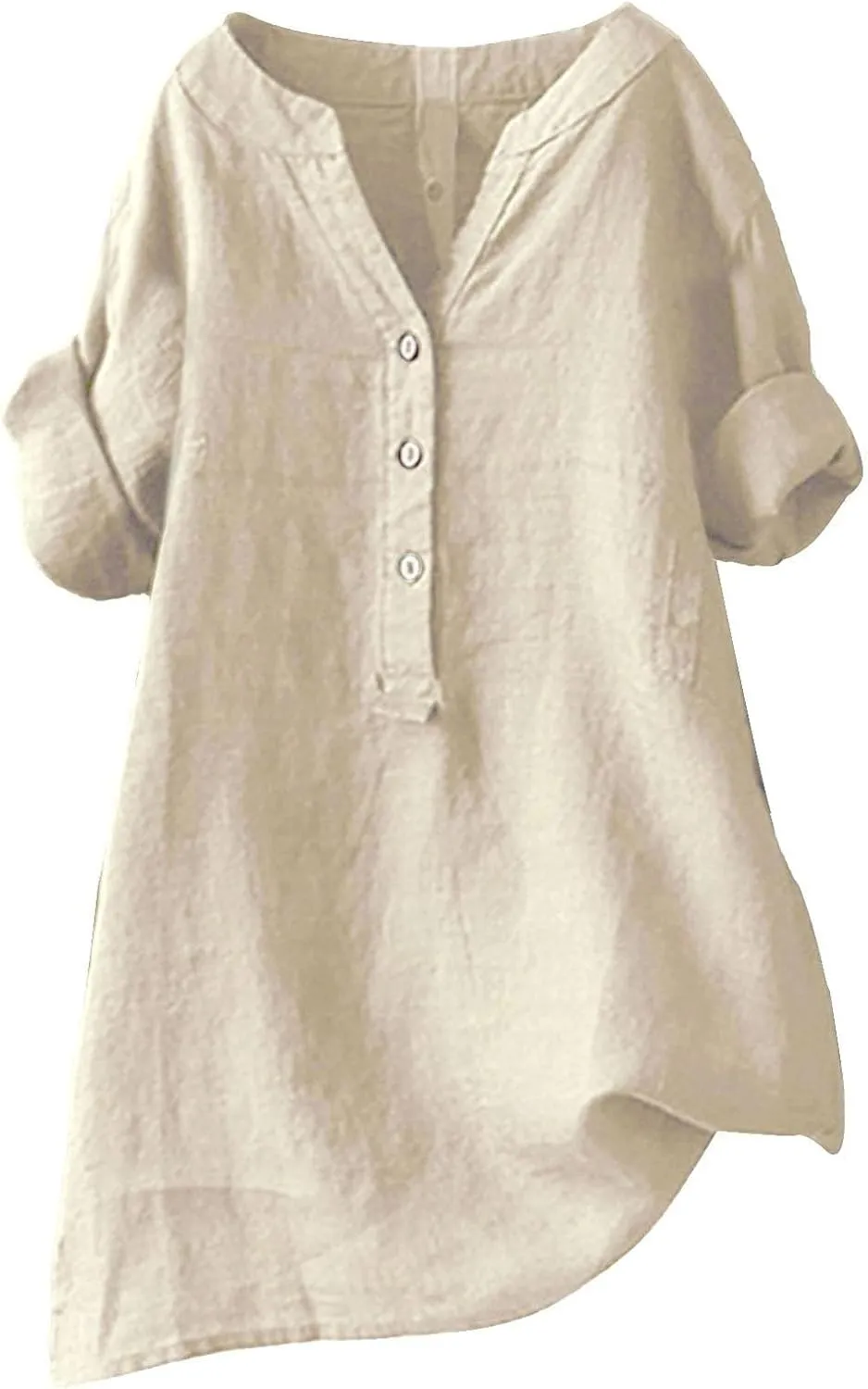 Women Short Sleeve Linen Shirts Casual Crewneck 2025 Fashion T-Shirt Floral Boho Loose Fit Summer Tee Top