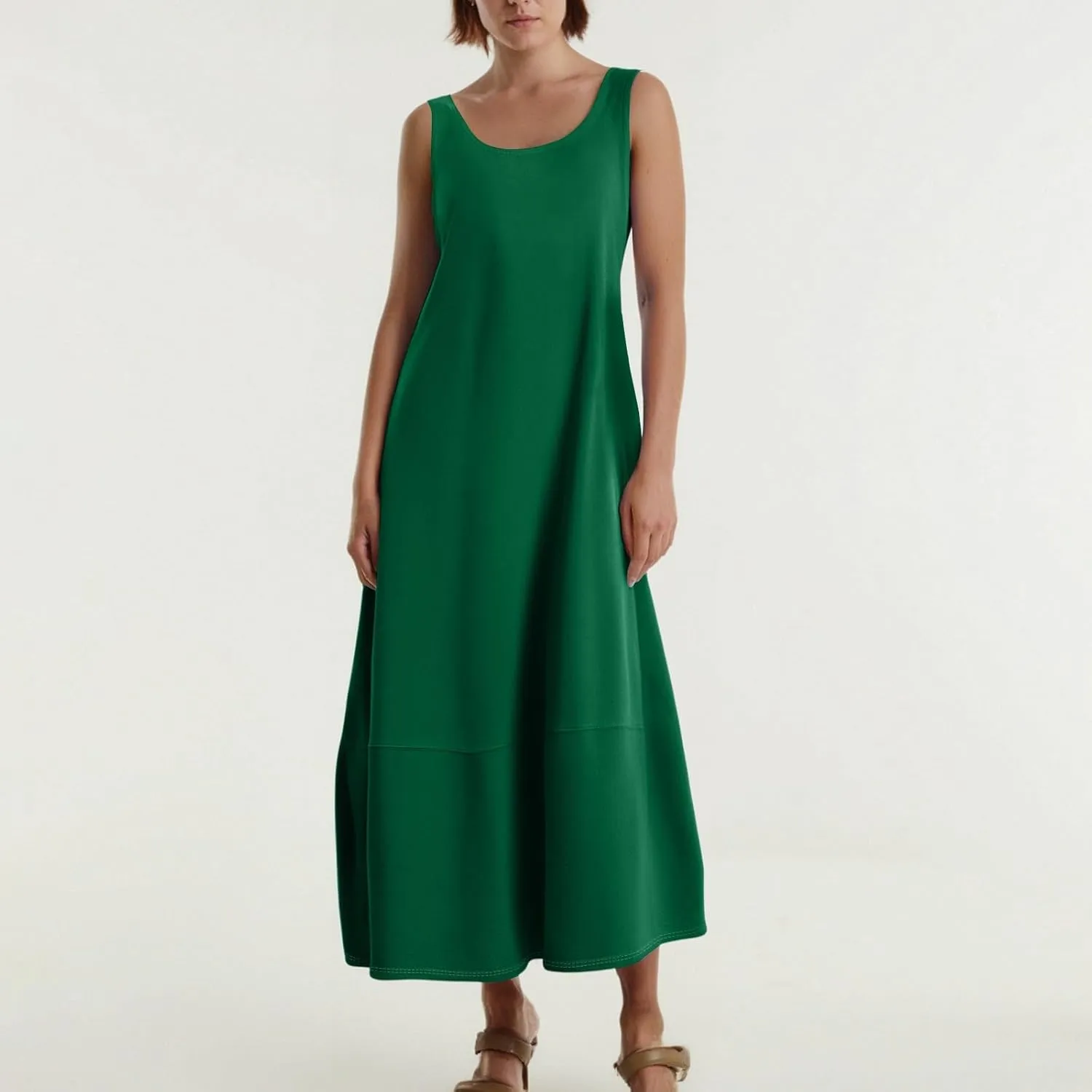 Women's Dresses Casual Loose Sundress Beach Vacation Scoop Neck Tank Dress Sleeveless Flowy 2025 Summer Maxi Dress
