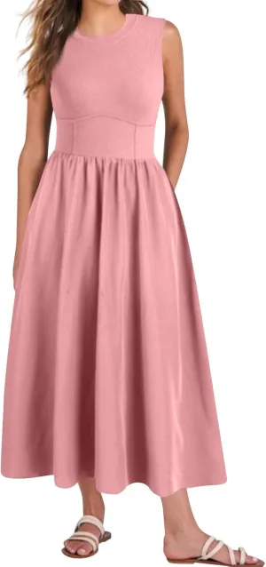Women's Dresses Summer Tank Dress Sun Dresses Women Casual Smocked Sleeveless Wrap Dress Plus Ruffle with Pocket