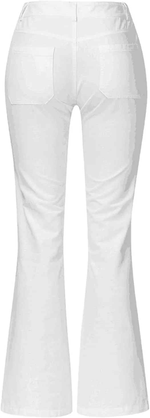 Womens Jeans Wide Leg Jeans Casual Fashion Straight Leg Loose Stretchy Tummy Control Trendy Jeans for Women 2024