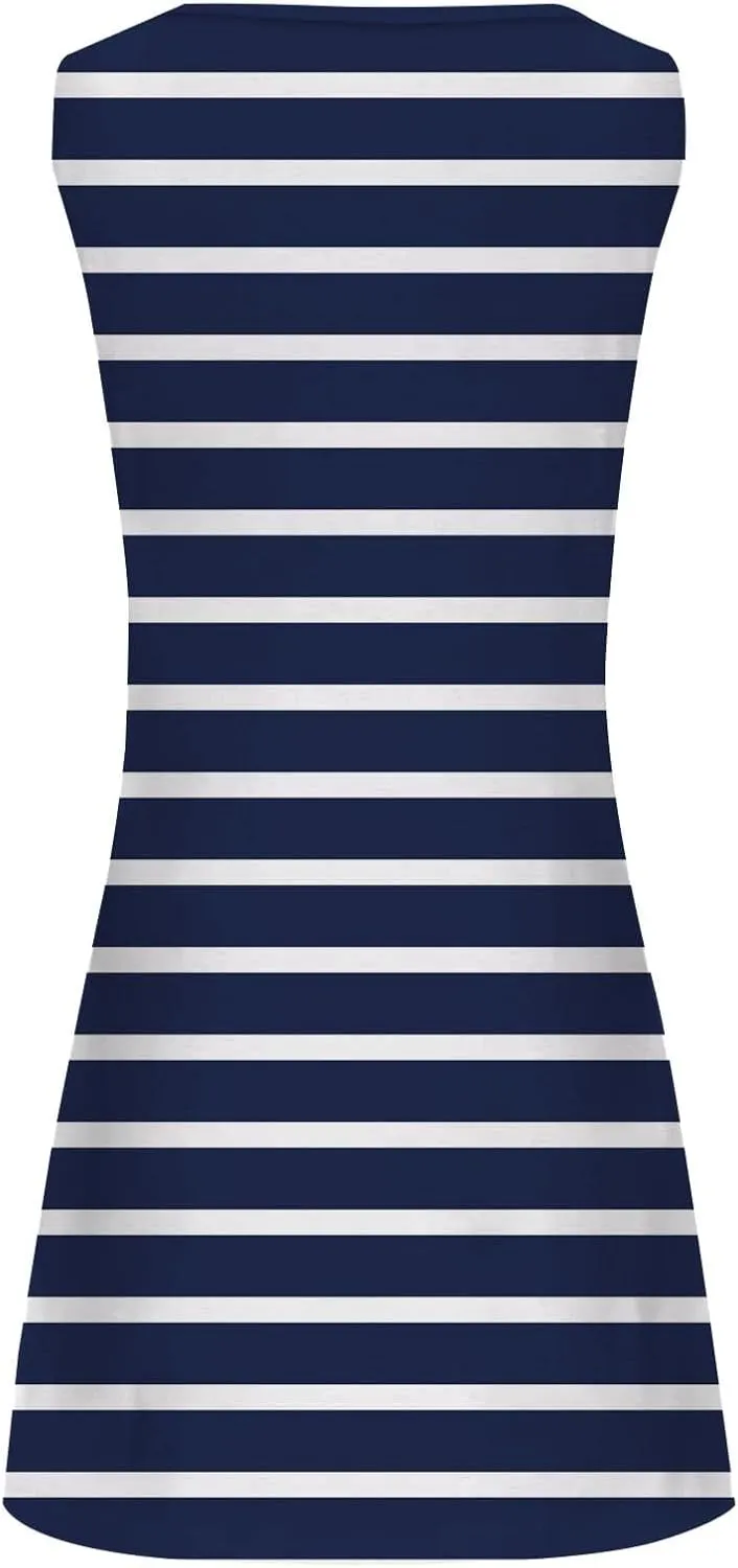Womens Linen Summer Sleeveless Sun Dresses for Women 2025 Vacation Beach Casual Summer Sundresses Sleeveless Tank