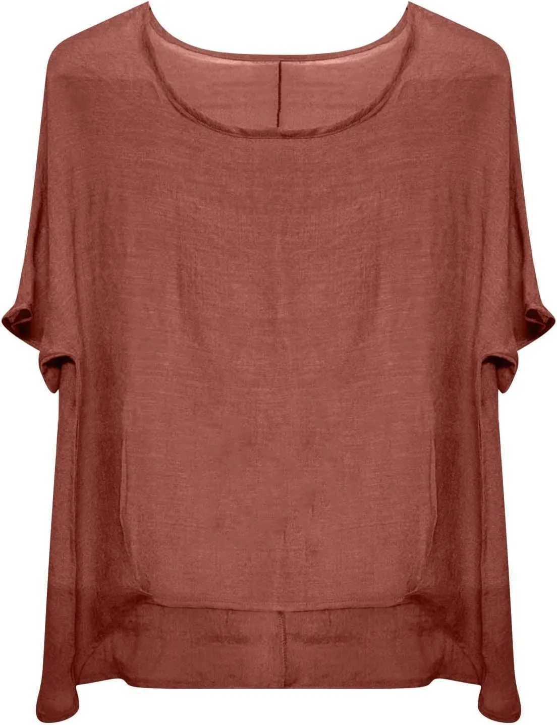 Womens Oversized Baggy Cotton Linen Shirt 2025 Spring Summer Short Sleeve Trendy Blouse Simple Solid Color Casual Top