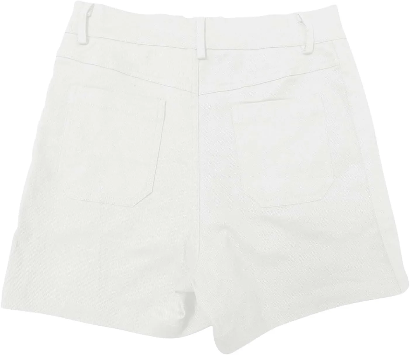 Womens Pull On Shorts Stretchy High Waisted Denim Bermuda Shorts Summer Wide Leg Dressy Casual Stretch Twill Shorts