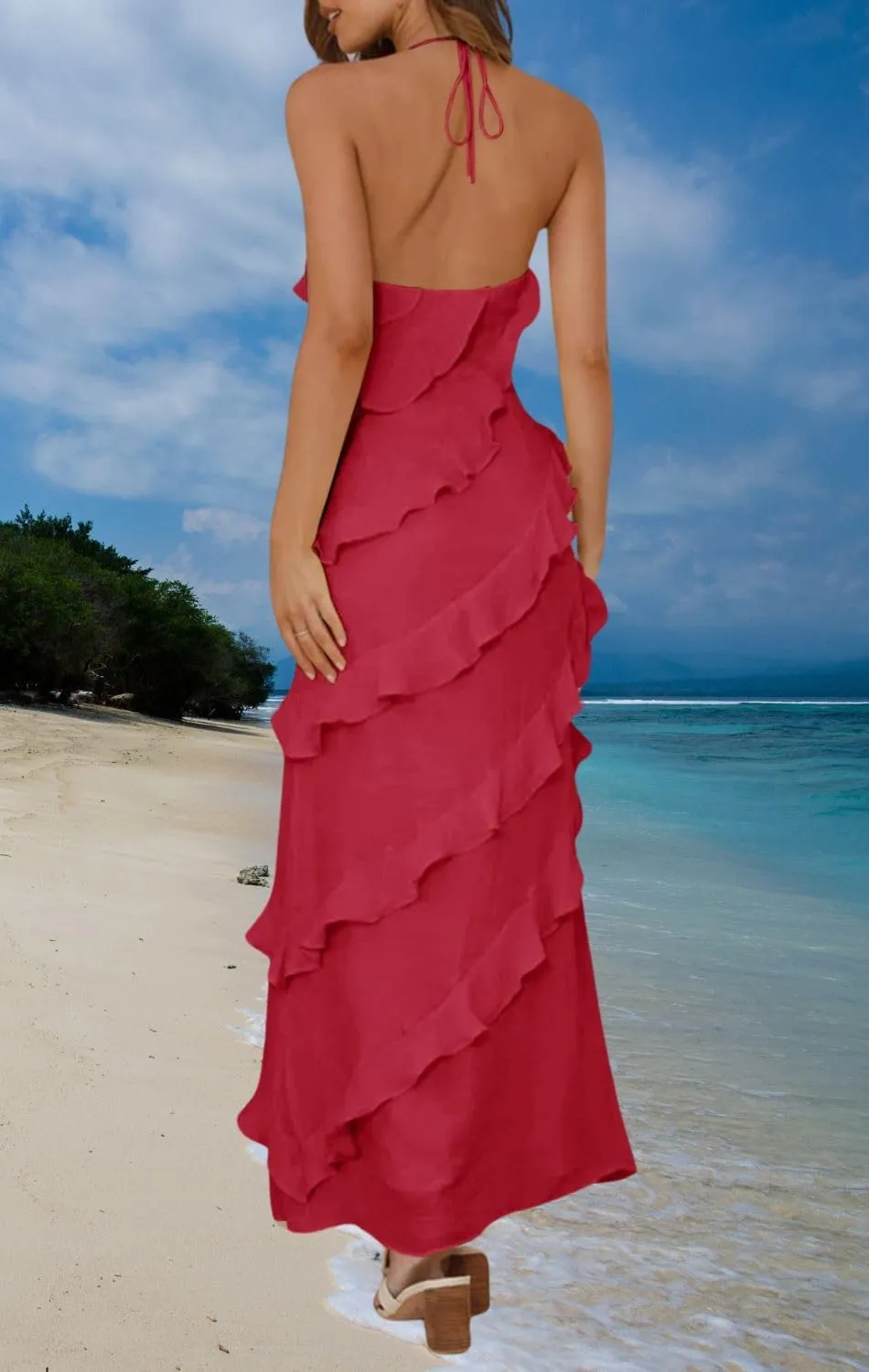Women's Sexy Ruched High Waist Dress Bustier Chiffon Sundress One Shoulder Curvy Shift Dress