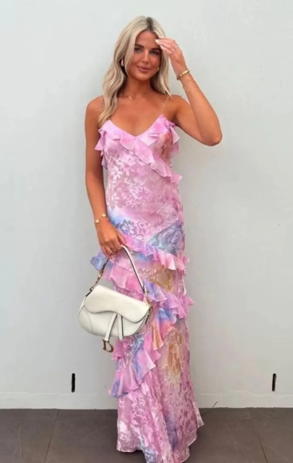 Women's Sexy Ruched High Waist Dress Bustier Chiffon Sundress One Shoulder Curvy Shift Dress