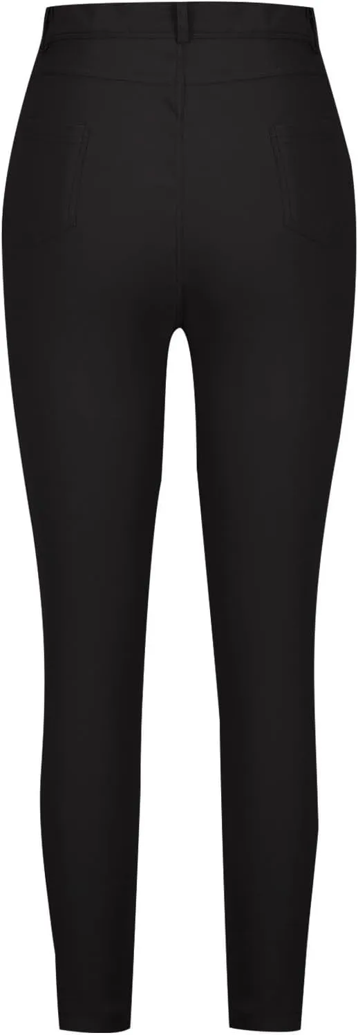 Women's Stretchy Slim Fit Skinny Leg Pull On Jeans with Pockets High Waist Denim Trousers Pants