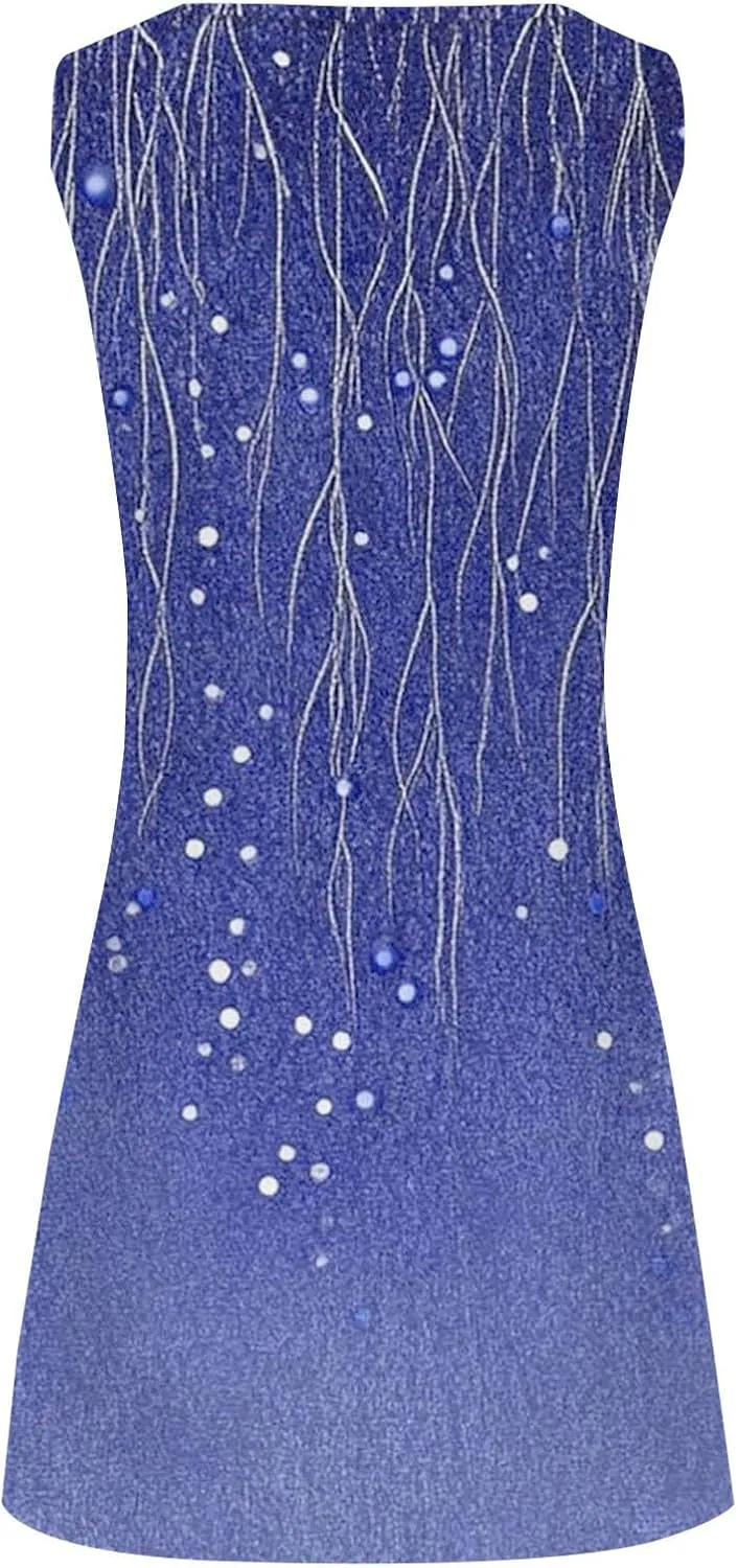 Women's Sundresdes Sun Dresses for Women 2025 Vacation Beach Casual Summer Sundresses Sleeveless Tank Short Boho