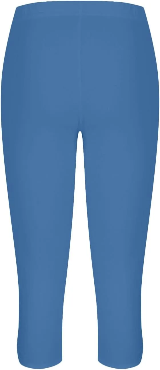 Womens Tummy Control High Waisted Leggings Summer Stretch Athletic Capri Causal Yoga Causal Shorts Pants