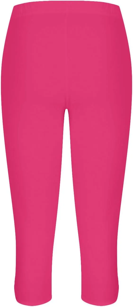 Womens Tummy Control High Waisted Leggings Summer Stretch Athletic Capri Causal Yoga Causal Shorts Pants
