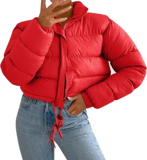 XUETON Women's Casual Zip Up Anork Jackets Fleece Lined Downs Puffer Jacket Jackets Padded Peacoat Outwear Trenchcoat