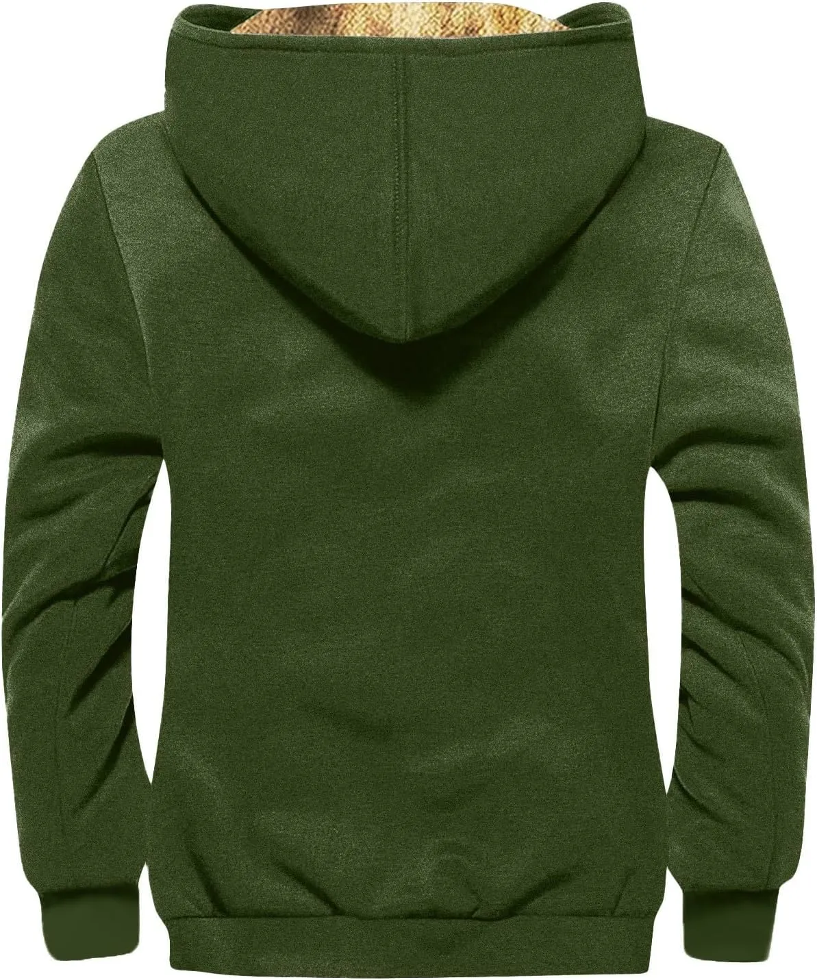 Zipper Hoodies for Men American Flag Print Sherpa Lined Flannel Hoodie Warm Cotton Fleece Jacket Fall Fashion Coat